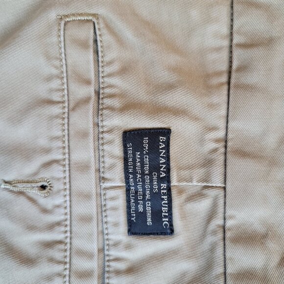 Lot of 2 Eddie Bauer 33 x 32 Wrinkle Free Classic Cut Khaki Pants - Picture 4 of 16